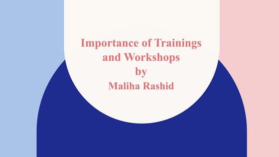 Maliha Rashid presentations