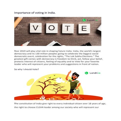 Importance of voting in india