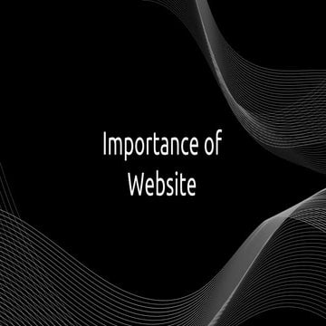 "The  Importance  of  Having a  Website"