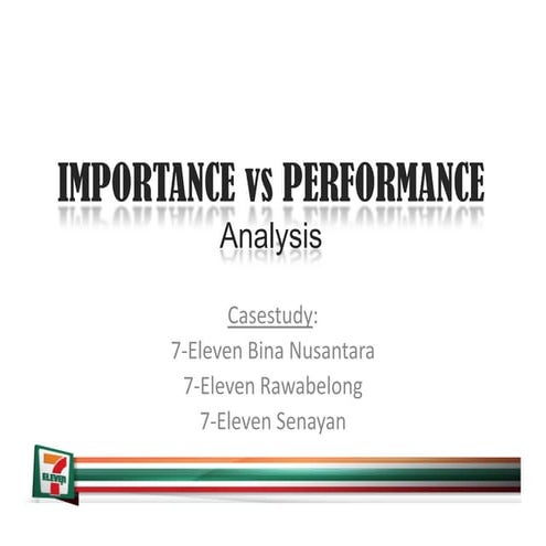 Importance Performance Analysis for 7-eleven