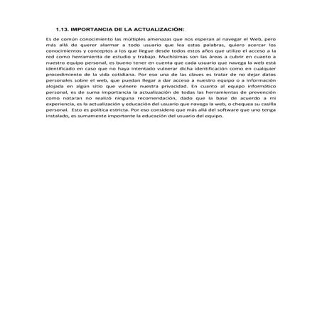 Importancia de la actualización