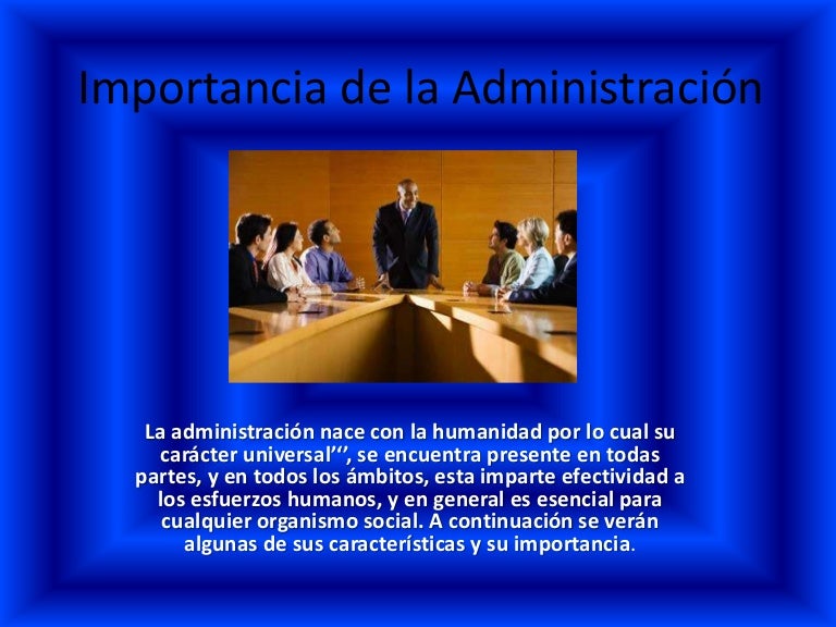 Importancia De La Administracion
