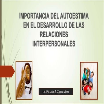 Importancia de la autoestima en las relaciones interpersonales 7 | PPT