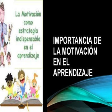 Importancia de la motivación en el aprendizaje | PPT