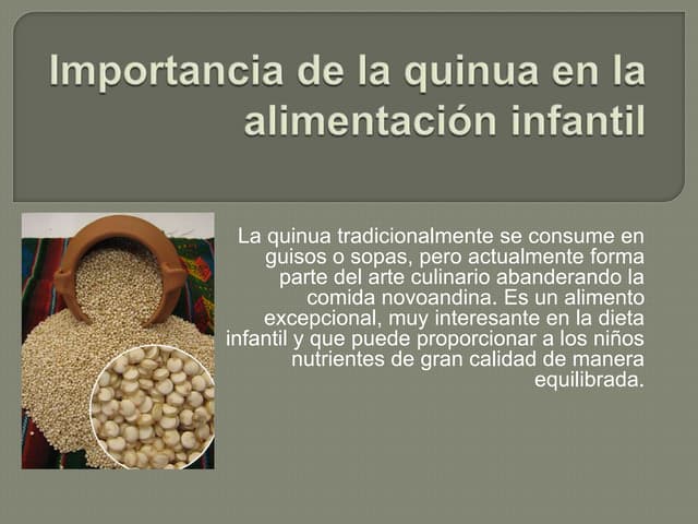 Importancia de la quinua en la alimentación infantil