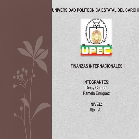 Importancia de las finanzas internacionales | PPTX