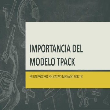 Importancia del modelo TPACK