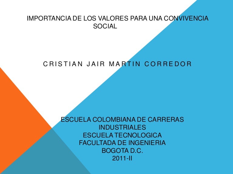 Importancia de los valores para una convivencia social