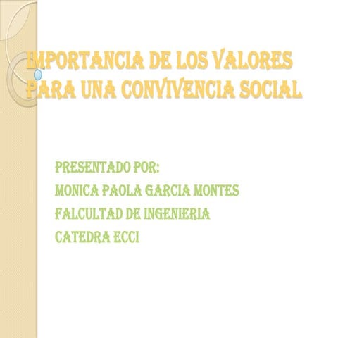 Importancia de los valores para una convivencia social
