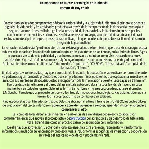 Importancia tecnología