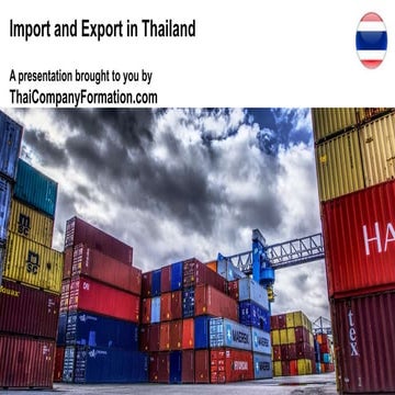 Import and Export in Thailand