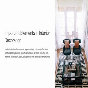 Important Elements in Interior Decoration | PDF