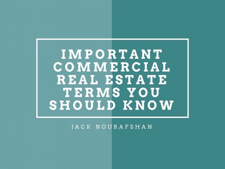 Important Commercial Real Estate Terms You Should Know