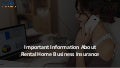 Important information about rental home business insurance