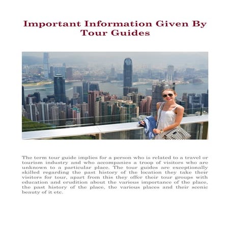 Important information given by tour guides