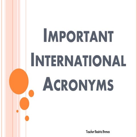 Important international acronyms