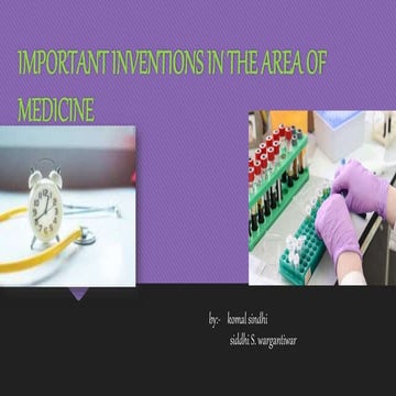 The greatest invention of medecine/Найвидатніші відкриття медицини | PPTX