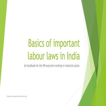 Important labour laws in india
