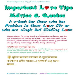 Important love tips, advice & quote...