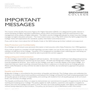 HE Important messages