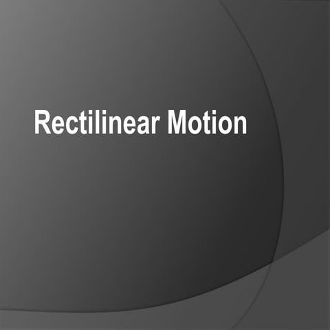 Important notes - Engg. Diploma FY - Physics - Rectilinear Motion 