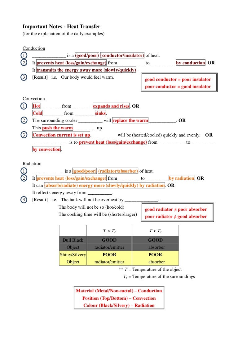 convection conduction svt