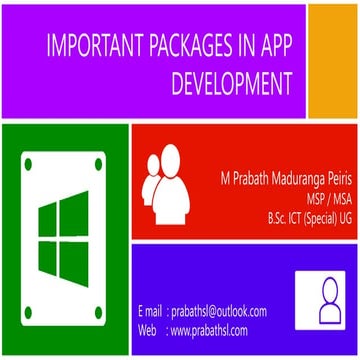 Important packages in app development