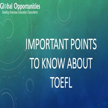 What is toefl | PPTX