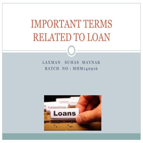 Types of loans - Ruloans | PPTX