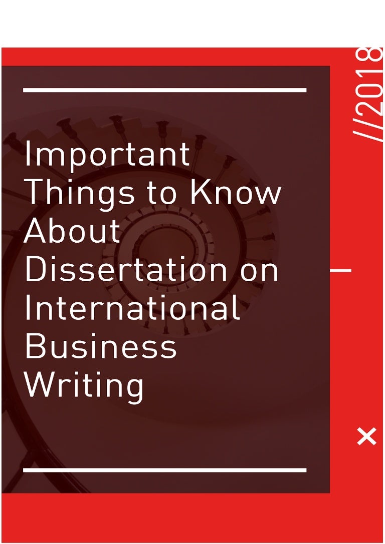 Dissertation international business