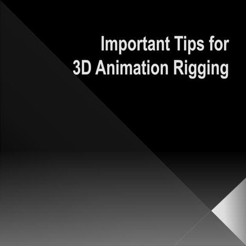 Important Tips for 3D Animation Rigging