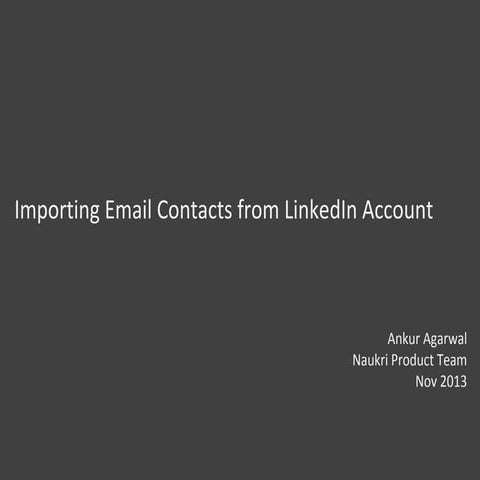 Import your contacts from LinkedIn in 3 steps