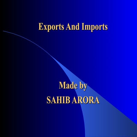 Import export | PPT