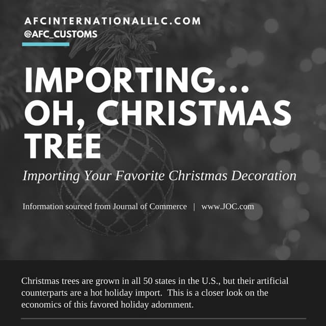 Importing Artificial Christmas Trees 