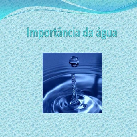 Importância da água
