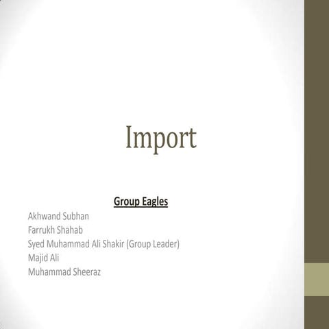 Imports of pakistan Procurement n Sourcing