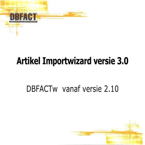 Importwizard Artikels Versie 2003