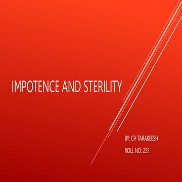 Impotence and sterility | PPTX