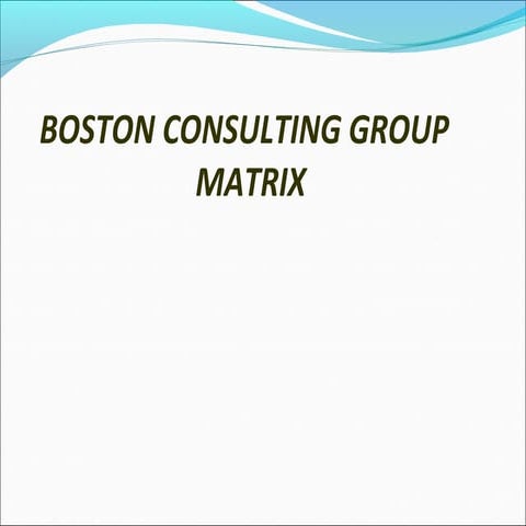 PPT ON BCG Matrix