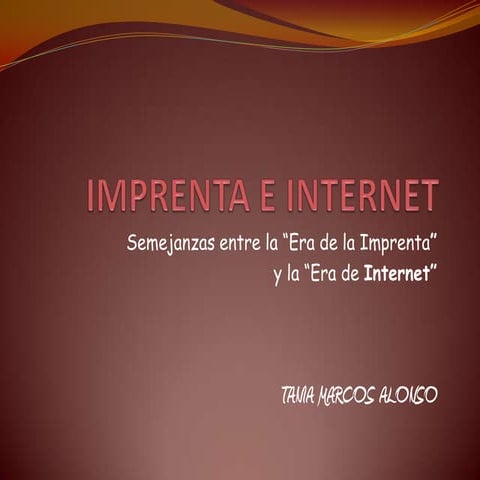 Imprenta e internet