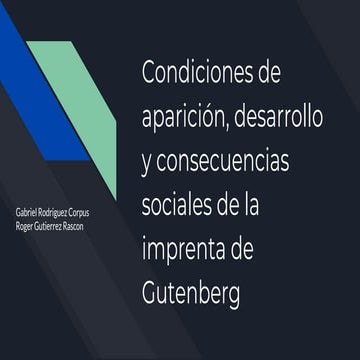 Condiciones de aparición, desarrollo y consecuencias de la invención de ...