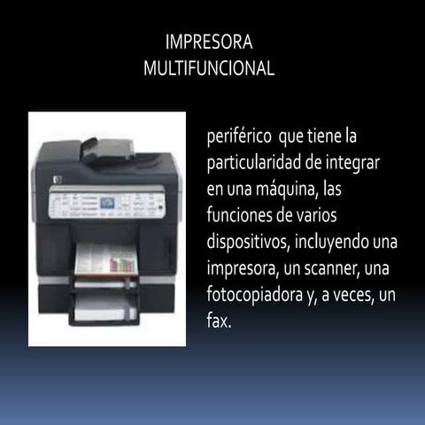 Impresoras multifuncional y escanner