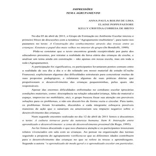 Impressões "Agrupamento"