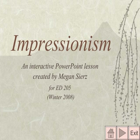 Impressionism Interactive PowerPoint Presentation
