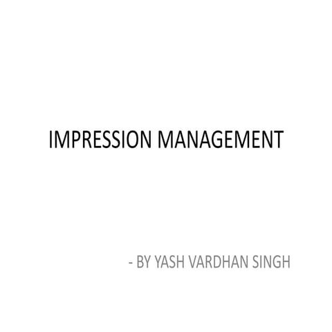 Impression management