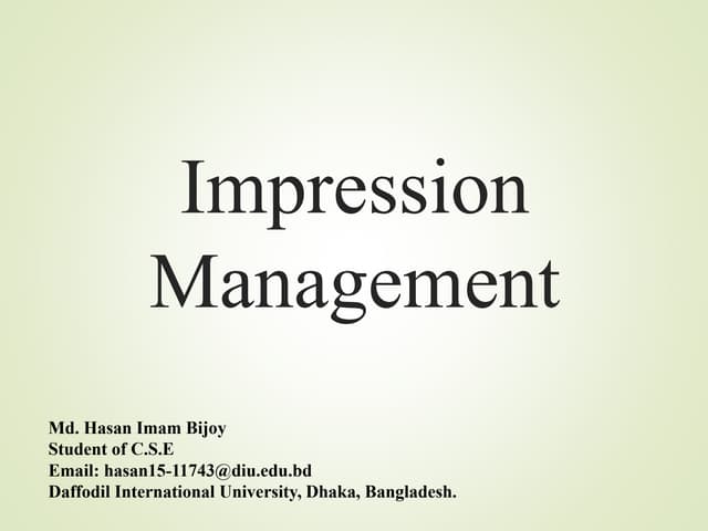 Impression management