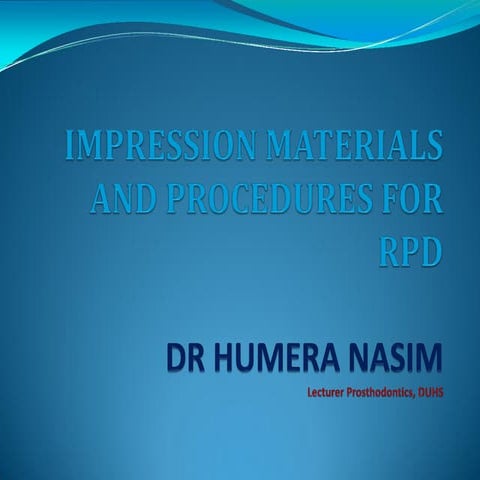 Impression material & procedures | PPTX