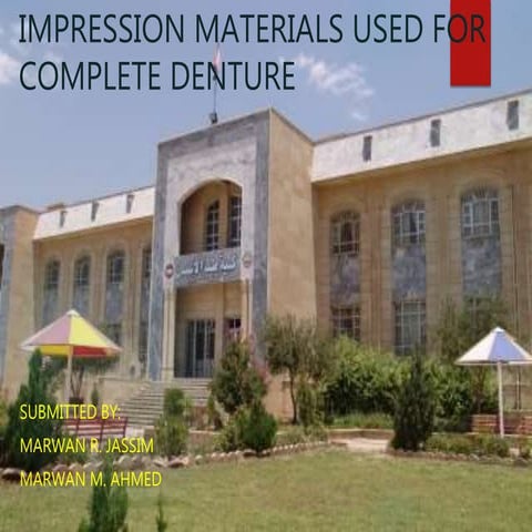 Impression materials for complete denture