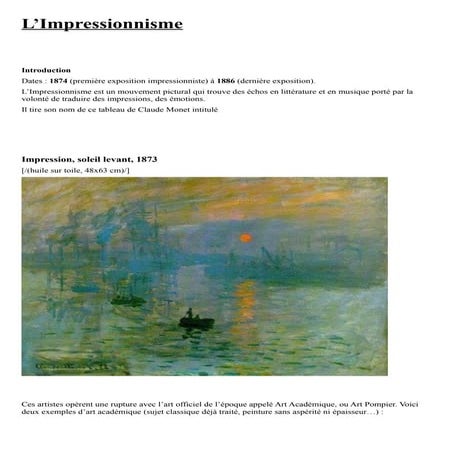 Impressionnisme | PDF