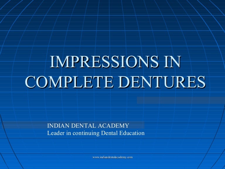 Impressions in cd / dental implant courses by Indian dental academy